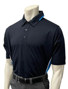 BBS345 - Men's "BODY FLEX" Smitty "NCAA SOFTBALL" Style Short Sleeve Umpire Shirts - Available in Midnight Navy/Bright Blue or Bright Blue/Midnight Navy