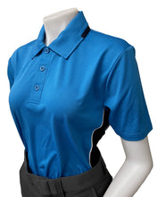 Load image into Gallery viewer, BBS346 - Women&#39;s &quot;BODY FLEX&quot; Smitty &quot;NCAA SOFTBALL&quot; Style Short Sleeve Umpire Shirts - Available in Midnight Navy/Bright Blue or Bright Blue/Midnight Navy