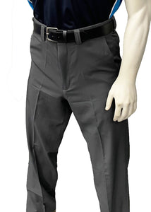 BBS353- "NEW" Men's Smitty "4-Way Stretch" FLAT FRONT BASE PANTS with SLASH POCKETS "EXPANDER WAISTBAND"- Available in Charcoal Grey and Heather Grey