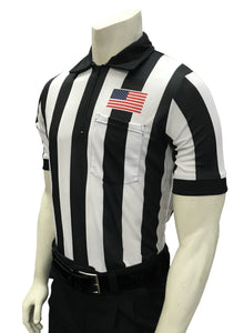 USA117 - Smitty "Made in USA" - Dye Sub Football Short Sleeve Shirt w/ Flag Over Pocket
