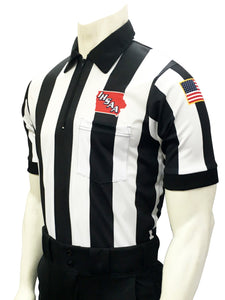 USA137IA - Smitty "Made in USA" - Dye Sub Iowa Football Short Sleeve Shirt 2.25inch Stripe