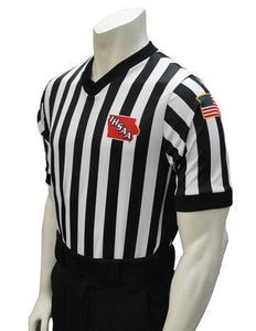 USA201IA-607 - Smitty "Made in USA" - Short Sleeve "BODY FLEX" Men's Basketball V-Neck Shirt