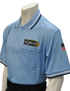 USA300LA - Smitty "Made in USA" - Dye Sub Louisiana Baseball Short Sleeve Shirt - Navy or Powder Blue